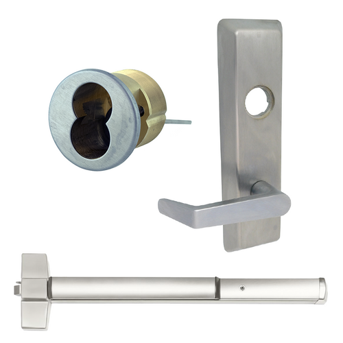 Corbin Russwin ED5200-N955ET-630-36-LHR-M54-CL6 N955 Newport Rim Exit Device, Classroom/Storeroom Lever Trim, Grade 1, Satin SS