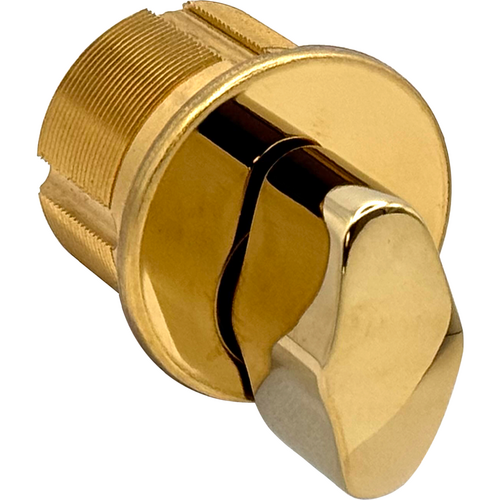 GMS M100-TA-3-AT Mortise Thumbturn Cylinder 1in, ADA Adams Rite/Yale, 605/US3 Bright Brass