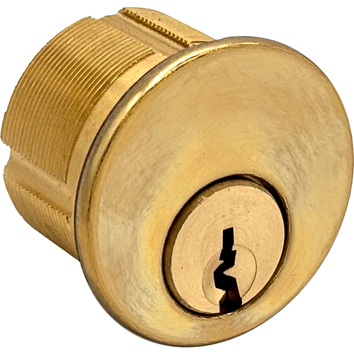 GMS M100-CB-3-ATA2 Mortise Cylinder 1in 5-Pin Corbin 60, Adams Rite/Yale Cam, 605/US3 Bright Brass