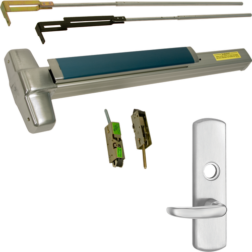 Von Duprin 9847L-NL-626-36-LHR-07 9847 Series CVR Exit Device 996L-NL Nightlatch Lever Trim, Satin Chrome