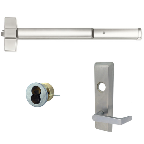 Corbin Russwin ED5200-N955ET-630-48-RHR-M54-CL6 N955 Newport Rim Exit Device, Classroom/Storeroom Lever Trim, Grade 1, Satin SS