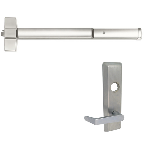 Corbin Russwin ED5200-N959ET-630-48-RHR-M54-LC N959 Newport Rim Exit Device, Key Operated Lever, Grade 1, Satin Stainless Steel