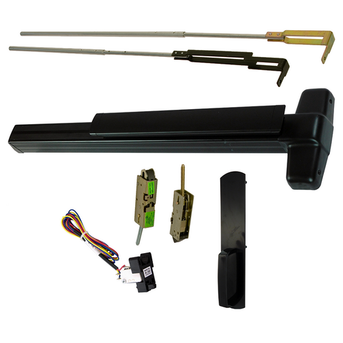 Von Duprin RX-9947DT-711-36 KIT - RX 99 Series CVR Grooved Exit Device with 990DT Dummy Pull Trim, Black