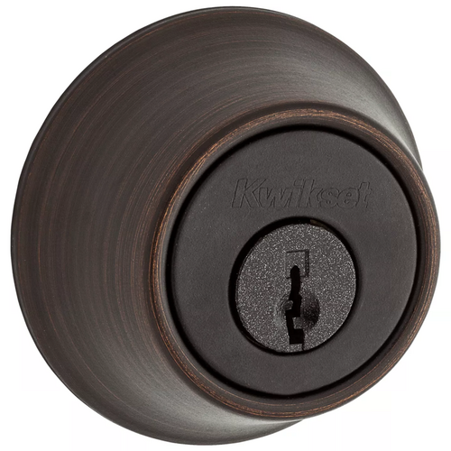 Kwikset 660-11P-6AL/STRKP-K3 Single Cylinder Deadbolt, KW1 Keyway, Keyed Alike, Grade 3, Venetian Bronze
