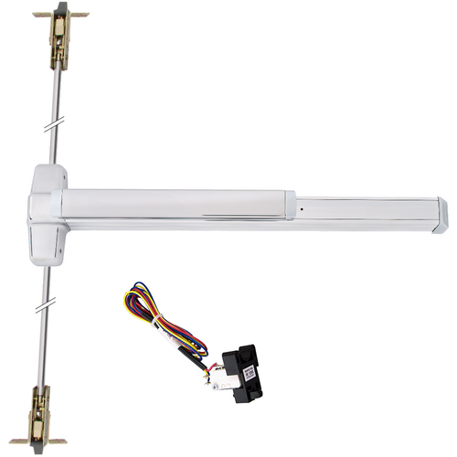 Von Duprin RX-9947EO-626-36 KIT - RX 99 Series CVR Grooved Exit Device, Exit Only, 36in Adjustable, Satin Chrome