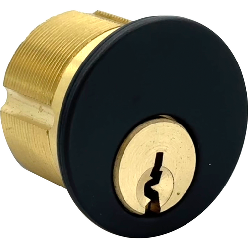 GMS M100-CB-19-ATA2 Mortise Cylinder 1in 5-Pin Corbin 60, Adams Rite/Yale Cam, 622/US19 Matte Black
