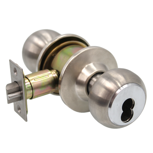 Marks Hardware 210RAB/32D-234 SFIC Entry Ball Knob, Small Format IC, Less Core, 2-3/4in Backset, Grade 2, 630/US32D