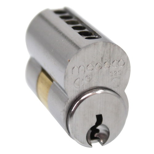 Medeco 320201-W-26-V3-S Biaxial LFIC Core, 6 Pin, V3 Keyway, Sub-Assembled, Satin Chrome 26