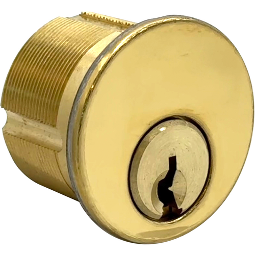 GMS M100-YA-3-ATA2 Mortise Cylinder 1in 5-Pin Yale 8, Adams Rite/Yale Cam, 605/US3 Bright Brass