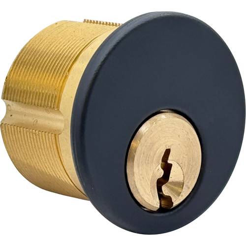GMS M100-YA-19-ATA2 Mortise Cylinder 1in 5-Pin Yale 8, Adams Rite/Yale Cam, 622/US19 Matte Black