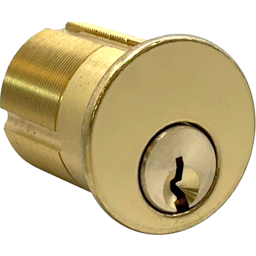 GMS M112-SC-3-ATA2 Mortise Cylinder 1-1/2in 5-Pin Schlage C, Adams Rite/Yale, Bright Brass