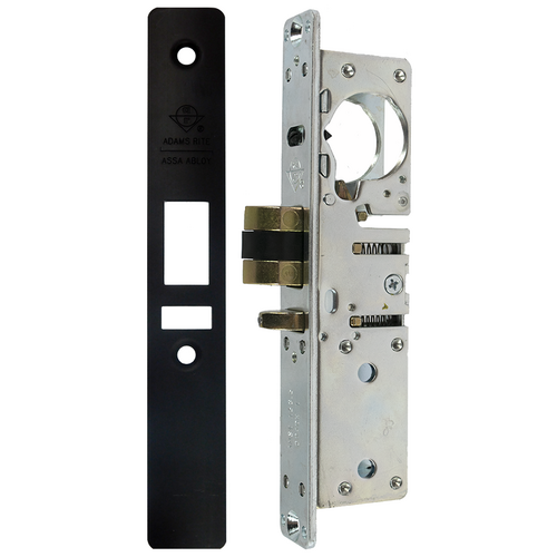 Adams Rite 4511-25-201-313 31/32in Backset Deadlatch Kit - Standard Duty, Flat Strike, Radius Faceplate