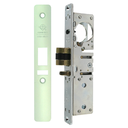 Adams Rite 4511-35-201-628 1-1/8in Backset Standard Duty Deadlatch Kit with Flat Strike, LH/RHR, Anodized