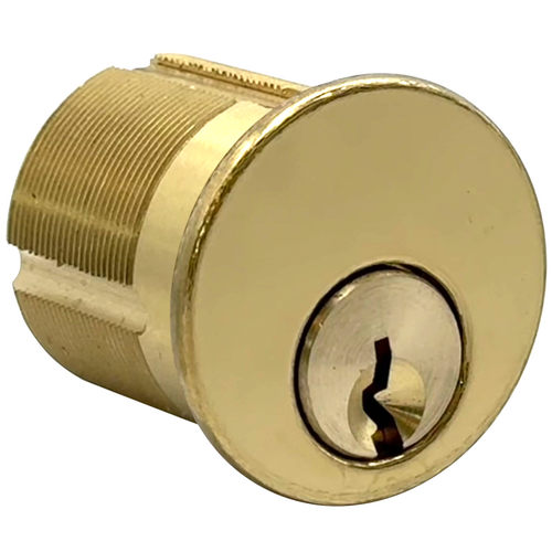 GMS M114-G23-3-AT-NK-6 Mortise Cylinder 1-1/4in 6-Pin, Schlage C123 Keyway, Adams Rite/Yale Cam, 605/US3