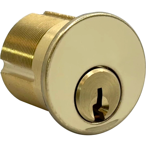 GMS M118-AST-3-AT-NK-6 Mortise Cylinder 1-1/8in 6-Pin ASSA T-6000, 605/US3 Bright Brass