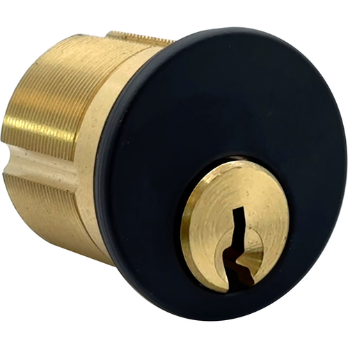 GMS M118-AST-19-AT-NK-6 Mortise Cylinder 1-1/8in 6-Pin ASSA T-6000, 622/US19 Matte Black