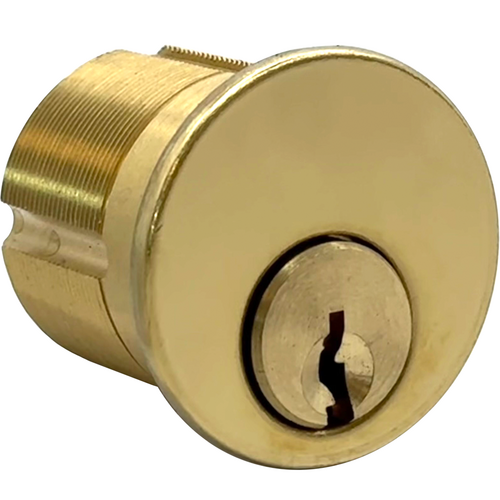 GMS M114-SA-3-ATA2 Mortise Cylinder 1-1/4in 6-Pin Sargent LA, Adams Rite/Yale, Bright Brass