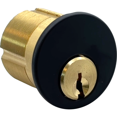 GMS M114-SAX-19-AT2 Mortise Cylinder 1-1/4in 6-Pin Sargent LA-LD, Adams Rite/Yale, Matte Black