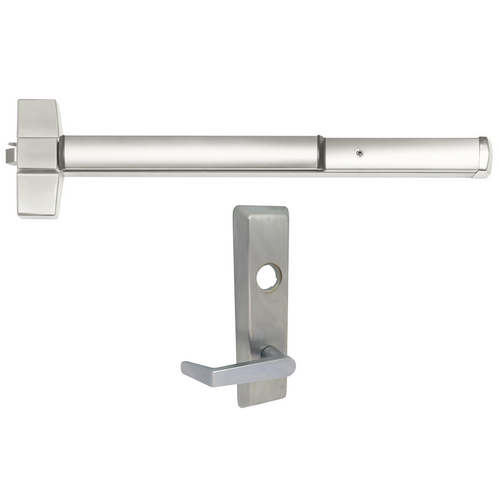 Corbin Russwin ED5200A-N955ET-630-48-LHR-M54-LC N955 Newport 3-Hour Fire-Rated Rim Exit Device, LHR, Grade 1, Satin SS