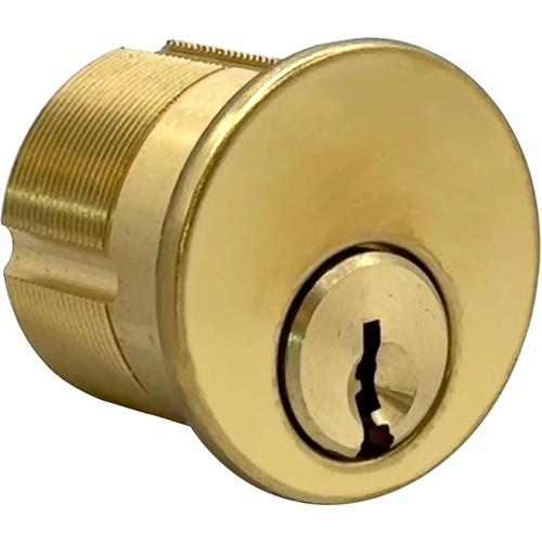 GMS M118-AW-3-ATA2 Mortise Cylinder 1-1/8in 5-Pin Arrow, Adams Rite/Yale Cam, 605/US3 Bright Brass