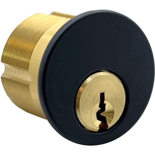 GMS M118-CB-19-ATA2 Corbin 60 Mortise Cylinder 1-1/8in 5-Pin, Adams Rite/Yale Cam, Matte Black