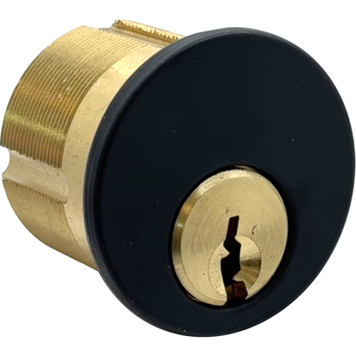 GMS M118-CL4-19-ATA2 Mortise Cylinder 1-1/8in 6-Pin Corbin L4, Adams Rite/Yale Cam, Matte Black