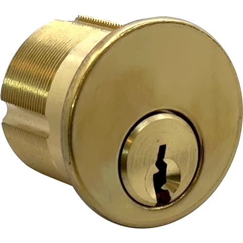GMS M118-CL4-3-ATA2 Corbin L4 Mortise Cylinder 1-1/8in 6-Pin, Adams Rite/Yale Cam, Bright Brass