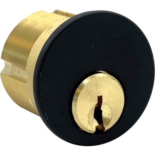 GMS M118-SAX-19-ATA2 Mortise Cylinder 1-1/8in 6-Pin Sargent LA-LD, Adams Rite/Yale Cam, Matte Black