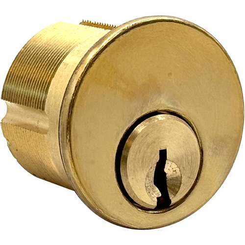 GMS M118-SAX-3-ATA2 Mortise Cylinder 1-1/8in 6-Pin Sargent LA-LD, Adams Rite/Yale, Bright Brass