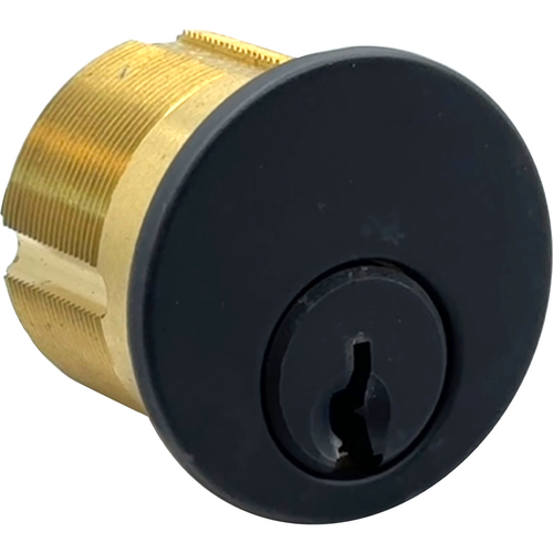GMS M118-SX-19-ATA2 Mortise Cylinder 1-1/8in 5-Pin Schlage C-K, Adams Rite/Yale, Matte Black