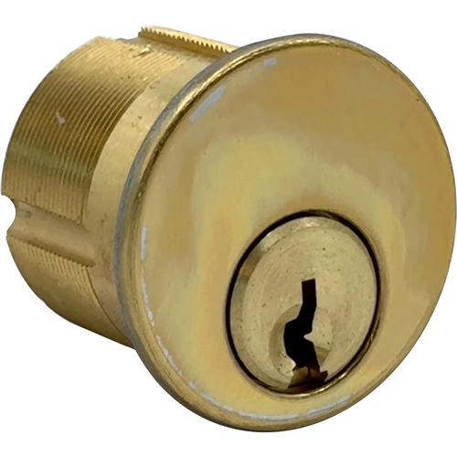 GMS M118-SX-3-ATA2 Mortise Cylinder 1-1/8in 5-Pin Schlage C-K, Adams Rite/Yale, Bright Brass