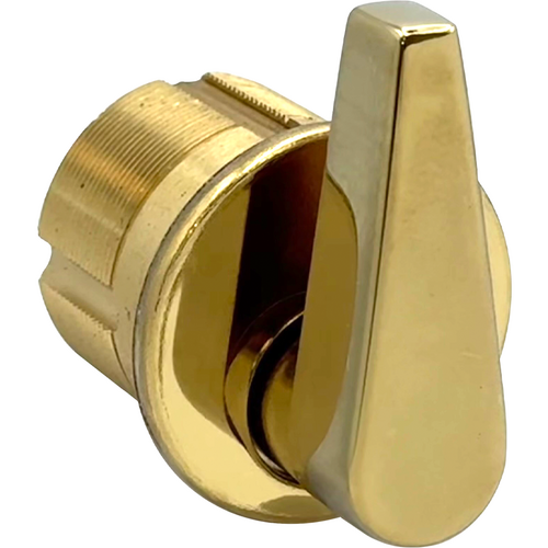 GMS M118-TA-3-AT Mortise ADA Thumbturn Cylinder 1-1/8in, Adams Rite/Yale, Bright Brass