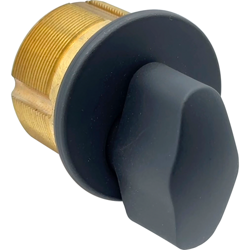 GMS M156-T-19-AT Mortise Thumbturn Cylinder 15/16in, Adams Rite/Yale Cam, 622/US19 Matte Black