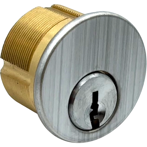 GMS M156-WR-26D-ATA2 Weiser Mortise Cylinder 15/16in 5-Pin Satin Chrome for Adams Rite/Yale Cam