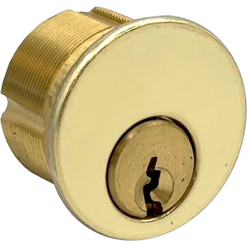 GMS M156-YA-3-ATA2 Mortise Cylinder 15/16in 5-Pin Yale 8, Adams Rite/Yale Cam, 605/US3 Bright Brass