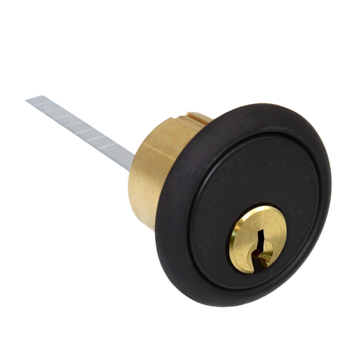 GMS R118-AST-19-NK-6 Rim Cylinder 6-Pin ASSA Twin 6000 52, No Keys, 622/US19 Matte Black