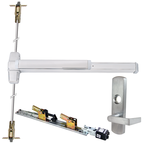 Von Duprin QELA-9947L-626-48-RHR-06 99 Series CVR Electric Latch Exit Device with 996L-06 Lever Trim, Satin Chrome