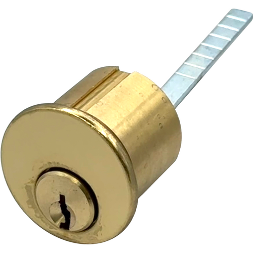 GMS R118-SA-3-A2 Rim Cylinder 1-1/8in 6-Pin Sargent LA, 605/US3 Bright Brass