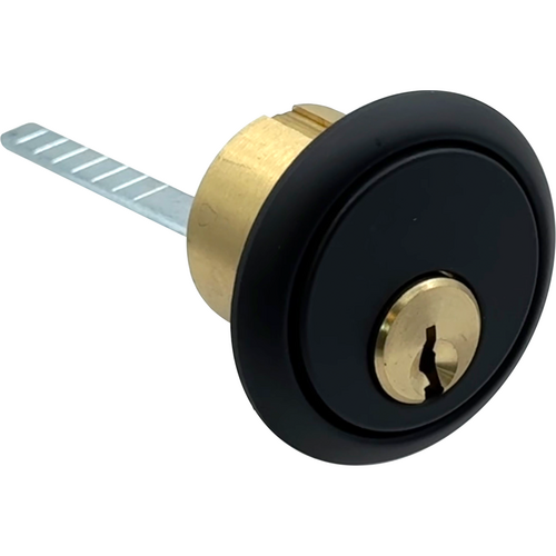 GMS R118-SAX-19-A2 Rim Cylinder 1-1/8in 6-Pin Sargent LA-LD, 622/US19 Matte Black