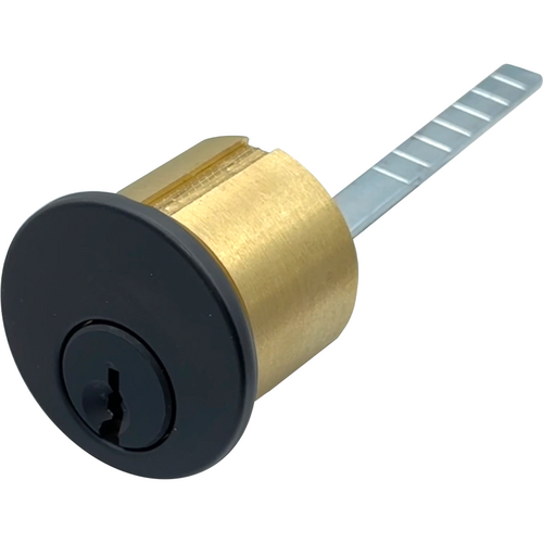 GMS R118-SCE-19-A2 Rim Cylinder 1-1/8in 5-Pin Schlage E, 622/US19 Matte Black