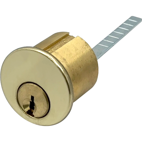 GMS R118-SX-3-A2 Rim Cylinder 1-1/8in 5-Pin Schlage C-K, 605/US3 Bright Brass