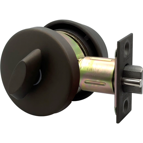 Marks Hardware 145K/10B-E11 Single Cylinder Gate Lock, Marks C Keyway, 6 Pin, 2-3/8in Backset, Dark Bronze