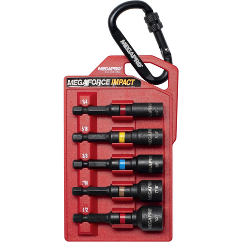 Megapro 9BP-I-HNDA 2in Impact Nutsetter Set (1/4in to 1/2in - 5 Bits)