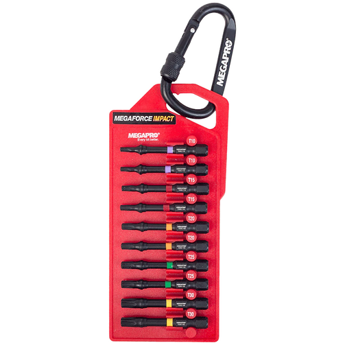 Megapro 9BP-I-TA 2in Torx Impact Bit Set (10-30) - 10x2, 15x2, 20x2, 25x2, 30x2