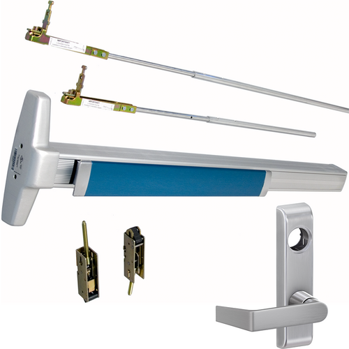 Von Duprin LD-3347A-L-626-36-LHR 06 Less Dogging Narrow Stile CVR Vertical Rod Exit Device, 360L-06 Lever Trim
