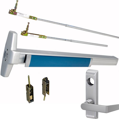 Von Duprin LD-3347A-L-626-36-RHR 06 Narrow Stile CVR Concealed Vertical Rod Exit Device, 360L-06 Lever Trim, Satin Chrome