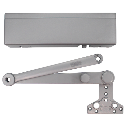 Sargent TB351PSHEN Parallel Stop Holder Heavy Duty Arm Powerglide Door Closer with Positive Stop and Thru Bolts Sprayed Aluminum Enamel Finish