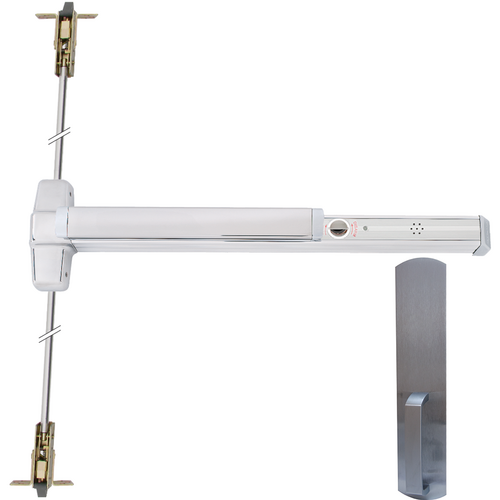 Von Duprin RX-9947DT-626-48-ALK Alarmed 99 Series CVR Grooved Exit Device, RX Switch, 990 Dummy Pull, Satin Chrome