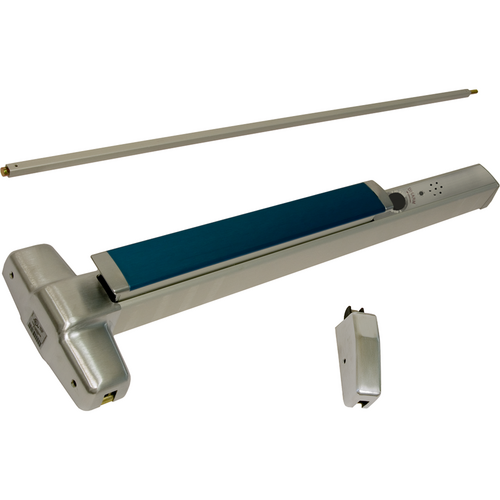 Von Duprin RX-9827EO-F-626-36-LBR-ALK Alarmed Smooth Exit Device, Fire-Rated, 36x84in, Grade 1, Satin Chrome