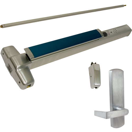 Von Duprin RX-9827L-BE-F-626-36-LBR-LHR-06-ALK Alarmed Exit Device Kit, Fire-Rated, 996L-BE-06 Lever Trim, Satin Chrome